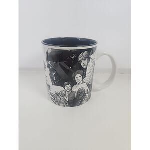 Star Wars Mug Cup Black White Classic Boba Fett Jaba Jawa Strom Trooper Vader...